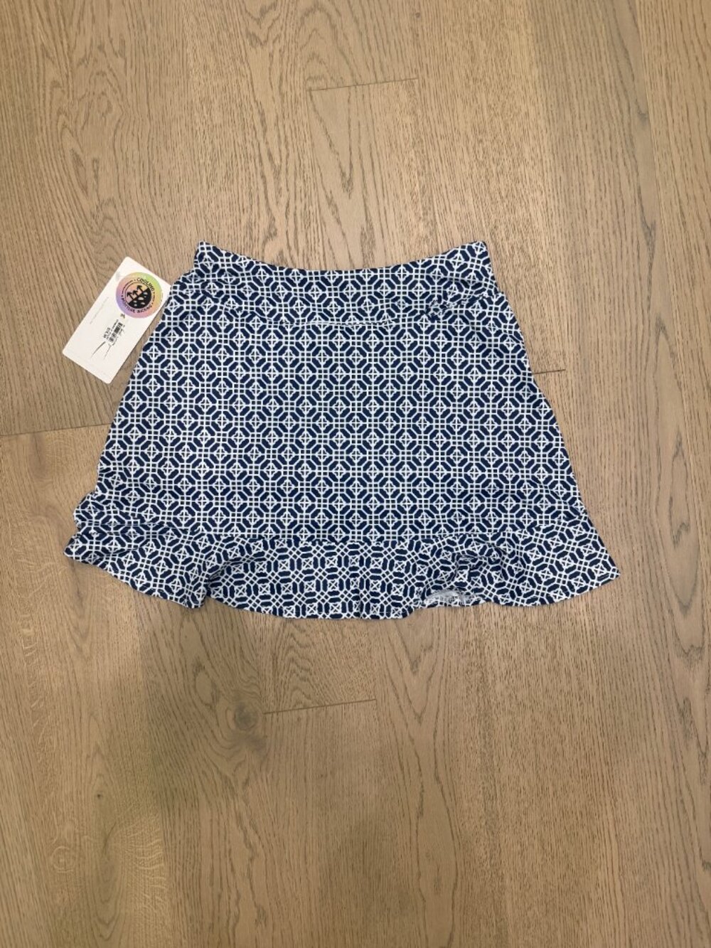 Gottex Navy White Geometric Skort Size S NWT - Picture 2 of 3